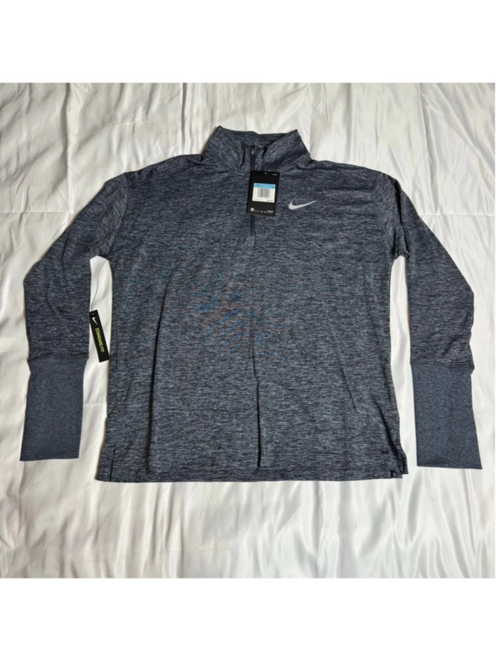 Women's Nike Running Long Sleeve Tee M Blue Black